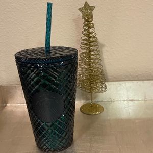 Starbucks Christmas 2021 RARE Grande size TRAVEL CUP Green EMERALD GREAT GIFT